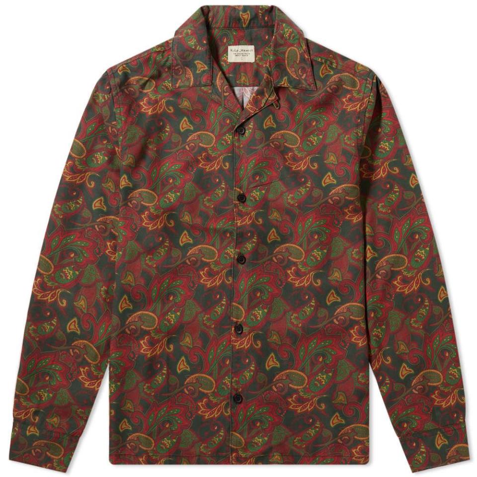 Nudie Vidar Paisley Vacation ShirtGreen