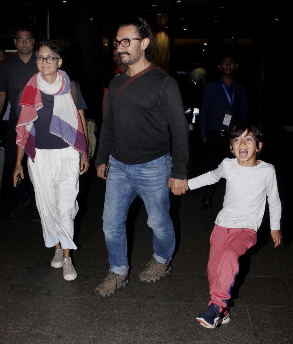 Aamir Khan and Kiran Rao were travelling with their son.