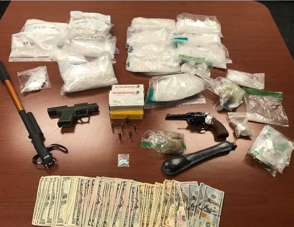 Some of the narcotics and other evidence seized by Ventura County Sheriff's detectives during a recent drug investigation.