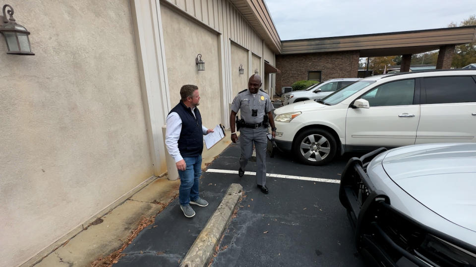 We asked SC Highway Patrol Master Trooper Datrick Prince whether he had any regrets about his handling of the public defender’s investigation. Prince would not discuss the matter with us following the Nov. 15, 2023, court hearing where he agreed to dismiss two traffic charges for King Cutter in exchange for Cutter pleading guilty to driving too fast for conditions. (WJZY Photo/Jody Barr)