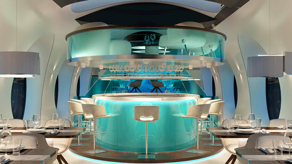 The sub can house an underwater restaurant. - Credit: Peek creative studios