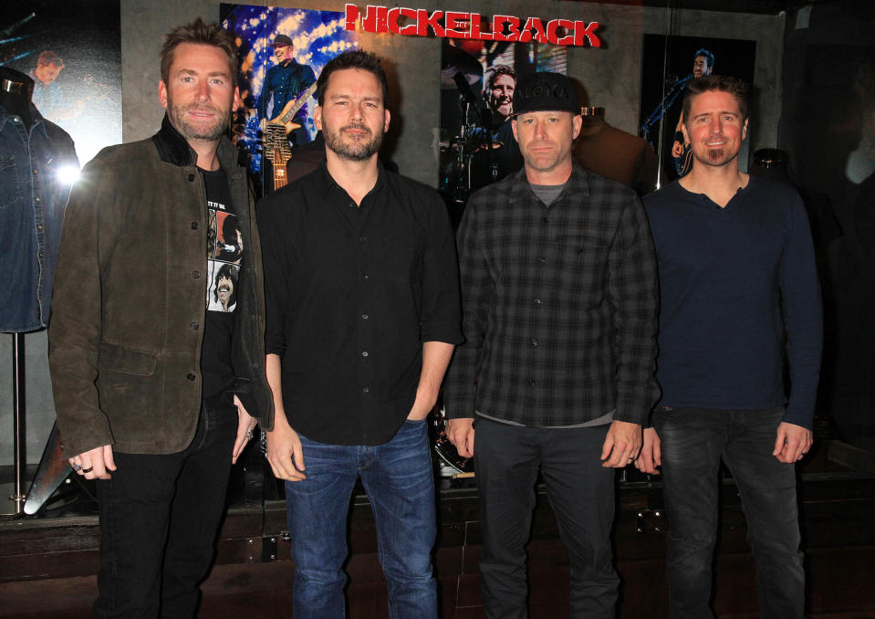 Photo by: Raoul Gatchalian/STAR MAX/IPx 2017 2/22/18 NICKELBACK unveils exclusive memorabilia case at Hard Rock Hotel & Casino.  (Las Vegas, Nevada)