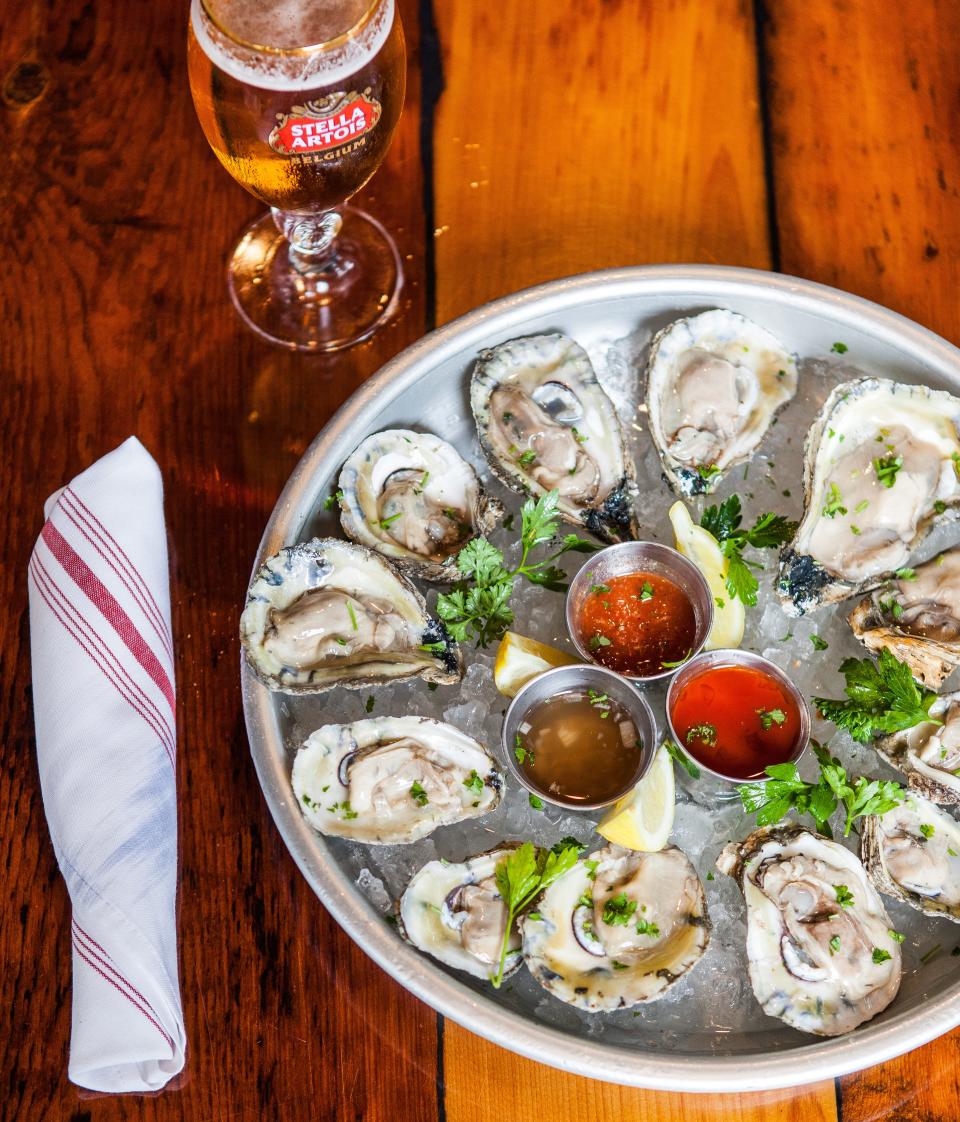 Oysters and beer at Sorry Charlie's