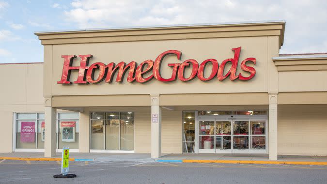 Philadelphia, Pennsylvania - October 16, 2017:HomeGoods retail store exterior and sign.