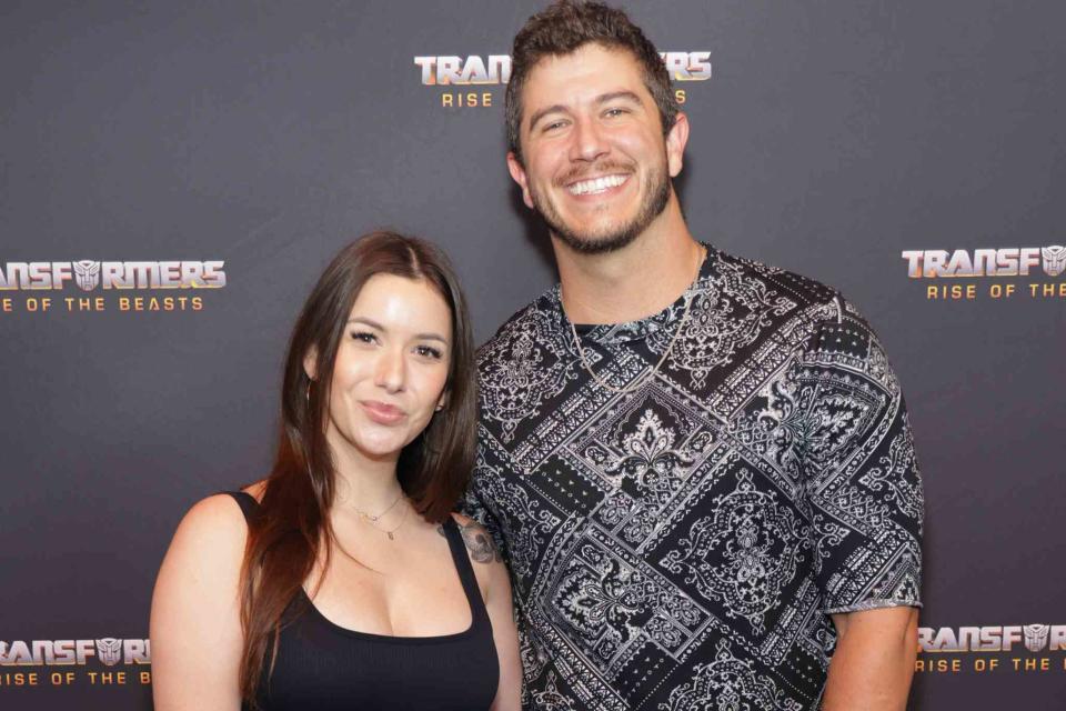 <p>Carol Lee Rose/Getty</p> Amber Pike and Matt Barnett at the "Transformers: Rise of the Beasts" screening at Regal Atlantic Station on May 31, 2023 in Atlanta, Georgia