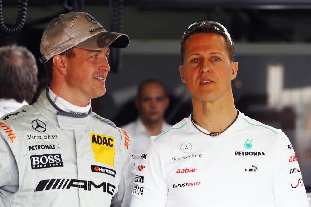 Ralf and Michael Schumacher raced together in the Formula 1 (Bongarts/Getty Images)