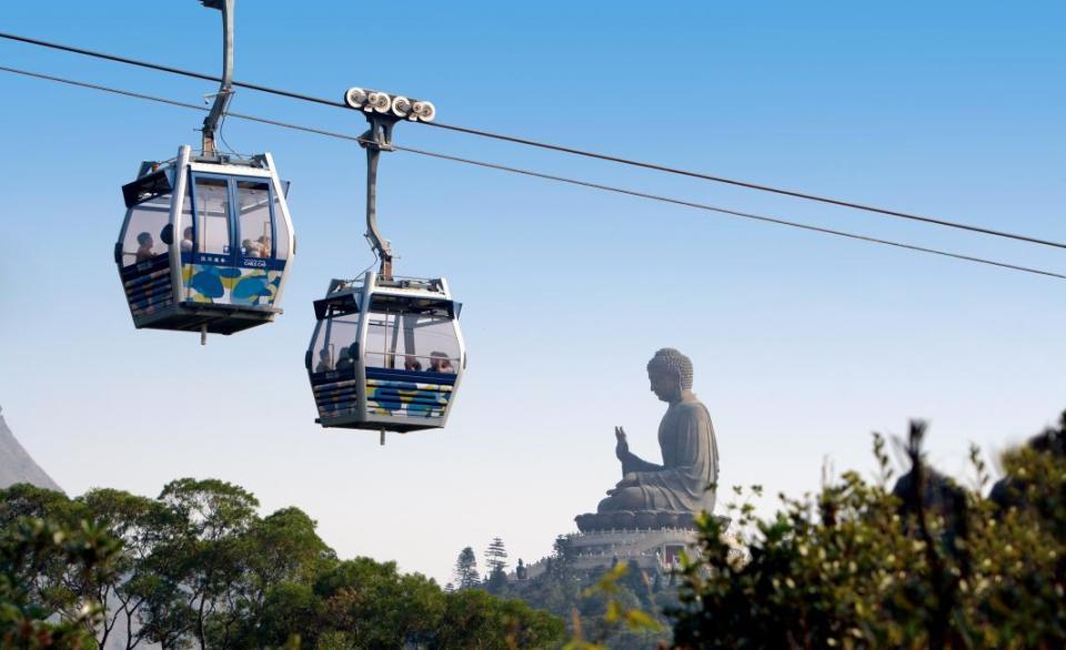 Ngong Ping 360 Cable Car Ticket Standard Cabin (Round trip) + HKD25 Starbucks cash coupon. (Photo: KKday SG)