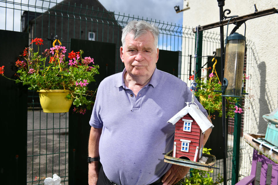 Jimmy Bain has limited mobility and wanted to spruce up his garden so he would have somewhere nice to sit.