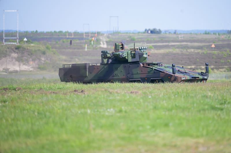 Rheinmetall hands over the first Boxer armoured transport vehicle to Bundeswehr in Unterluess