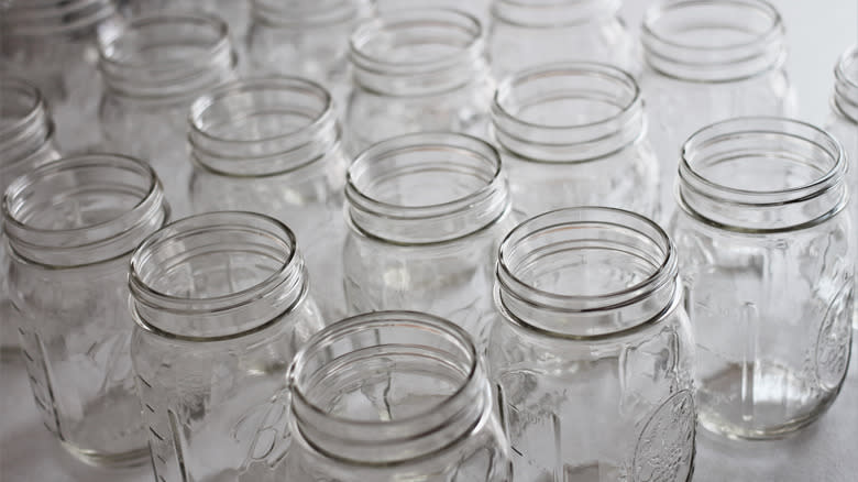 empty mason jars