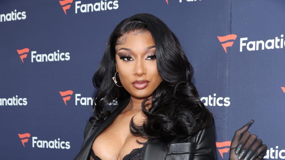 CULVER CITY, CALIFORNIA - FEBRUARY 12: Megan Thee Stallion attends the Fanatics Super Bowl Party at 3Labs on February 12, 2022 in Culver City, California. (Photo by Amy Sussman/Getty Images)