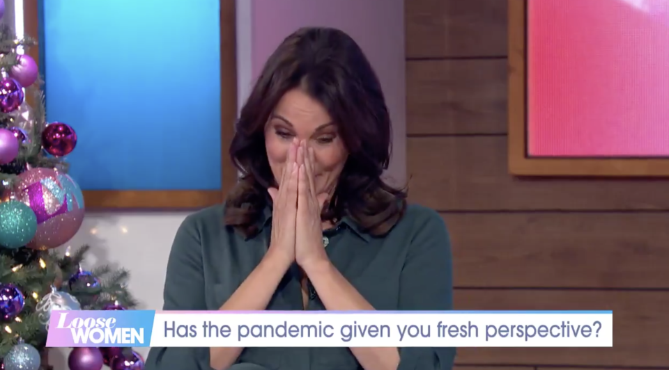 Andrea McLean tearfully announced she was quitting 'Loose Women'. (ITV)