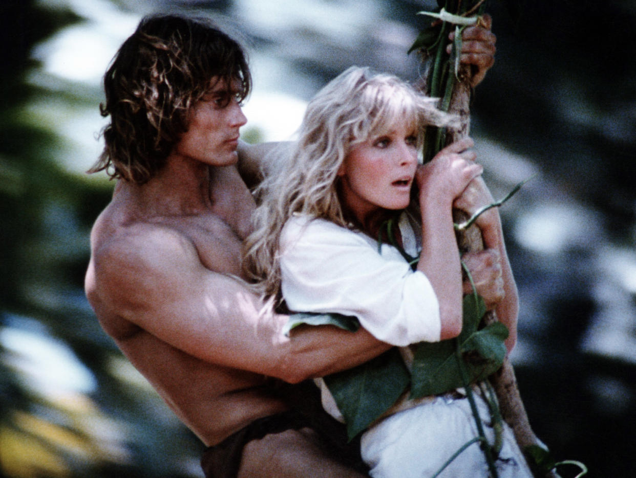 Miles O'Keeffe and Bo Derek as Tarzan and Jane in 1981's 