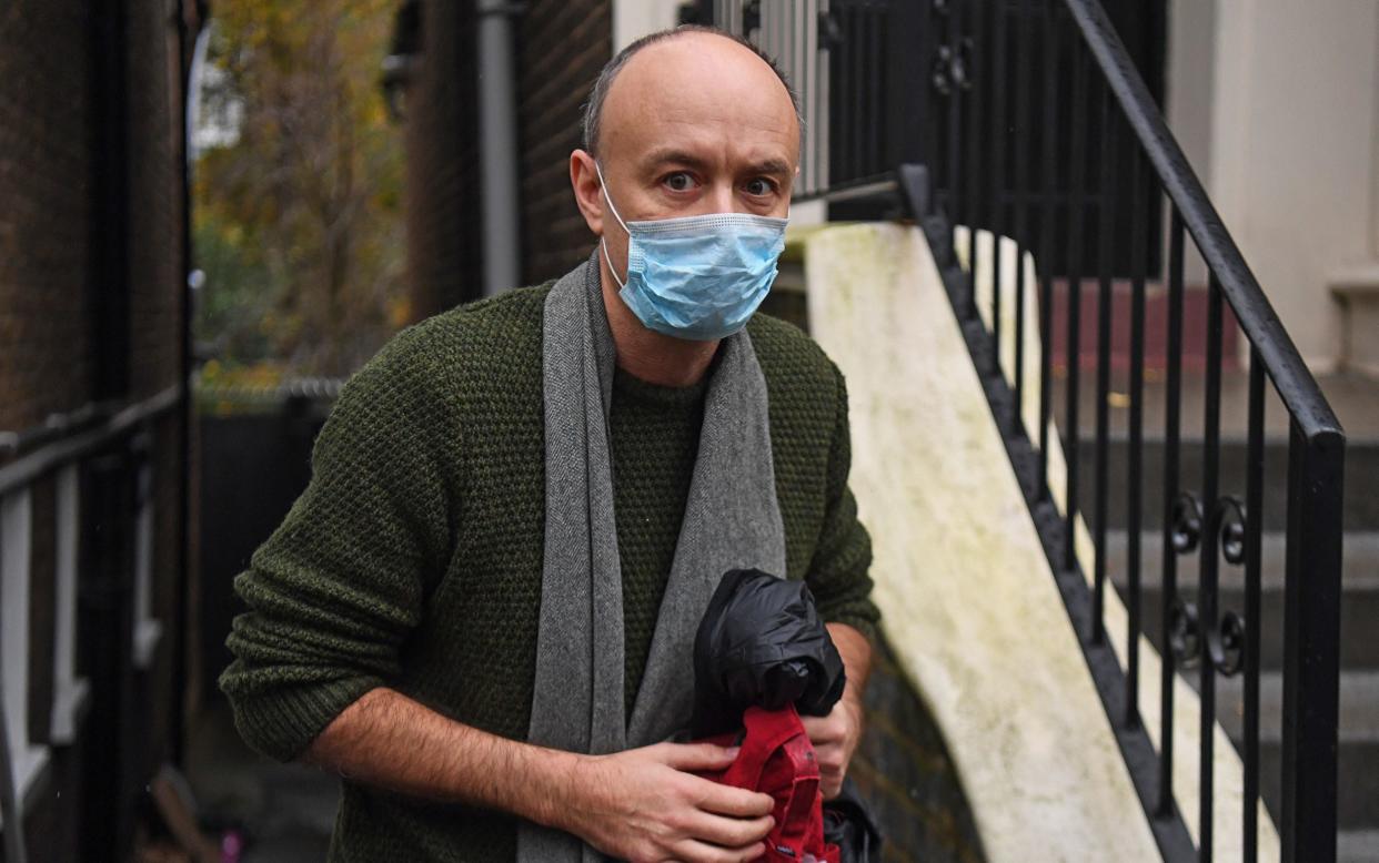 Dominic Cummings outside his north London home after he resigned from his role as Prime Minister Boris Johnson's top aide, following director of communications Lee Cain. Both will continue to work for the Prime Minister and Downing Street until mid-December - Kirsty O'Connor/PA