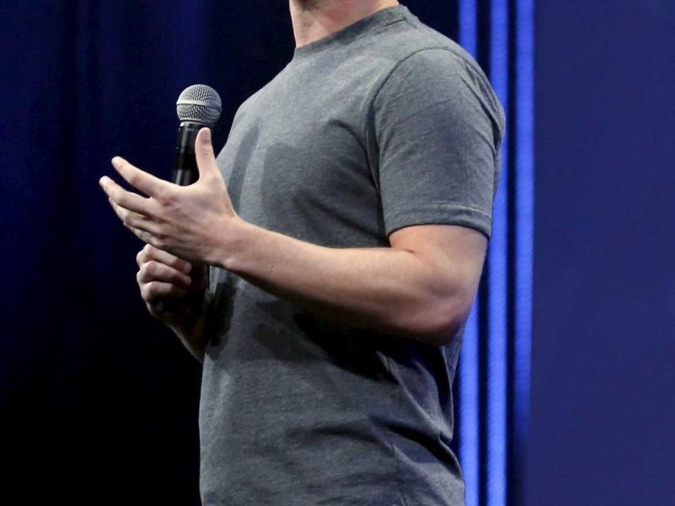 Facebook CEO Mark Zuckerberg speaks during his keynote address at Facebook F8