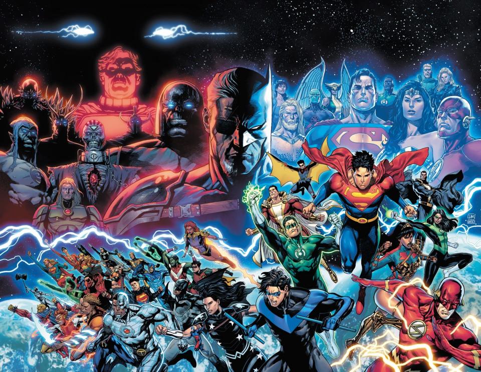 The cover art for DC Comics' Dark Crisis #1.