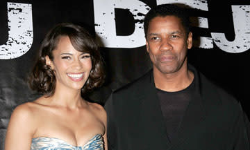 Paula Patton and Denzel Washington at the New York premiere of Touchstone Pictures' Deja Vu