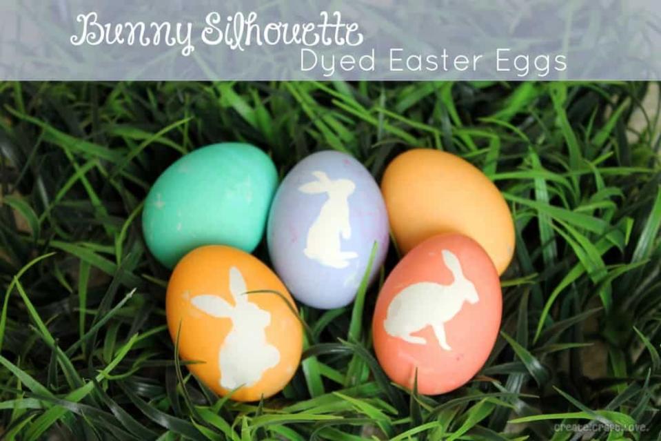 Bunny Silhouette Dyed Eggs