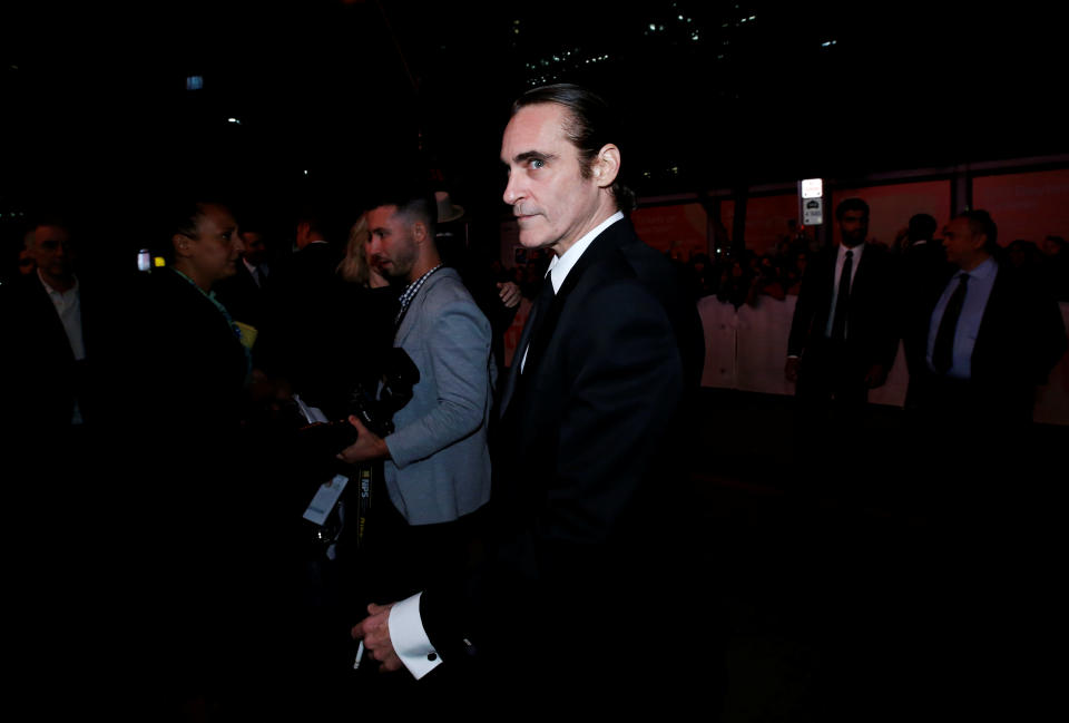 Actor Joaquin Phoenix arrives for the world premiere of The Sisters Brothers at the Toronto International Film Festival (TIFF) in Toronto, Canada, September 8, 2018. REUTERS/Mario Anzouni