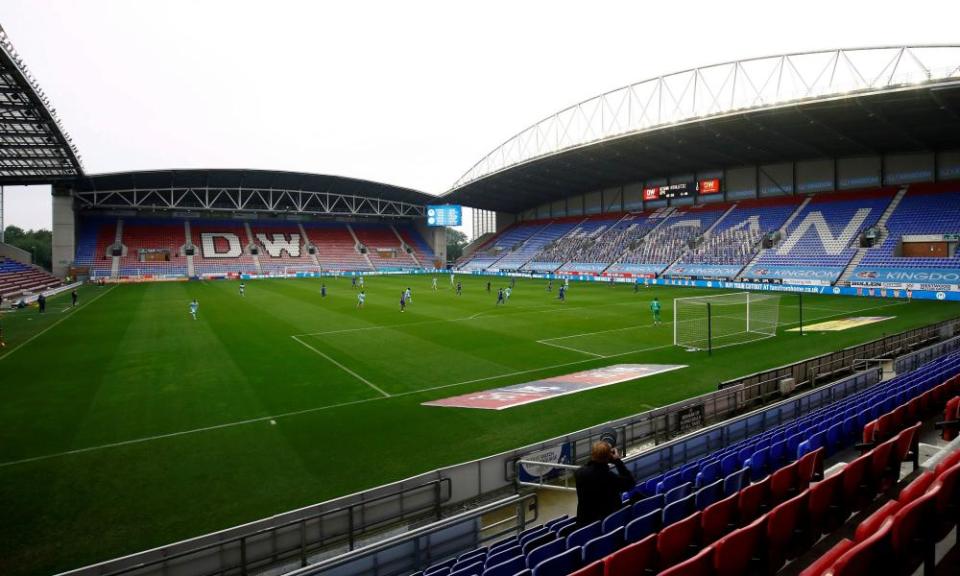 Wigan’s DW Stadium is part of the package the administrators are trying to sell.