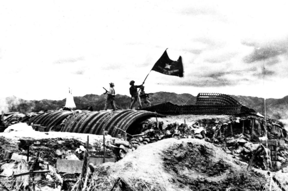 The victorious Viet Minh after the fall of Dien Bien Phu