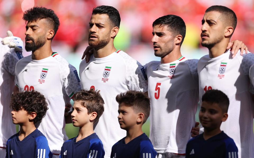 Iran's players perform U-turn by singing national anthem as fans cry in stadium - Getty Images/Richard Heathcote