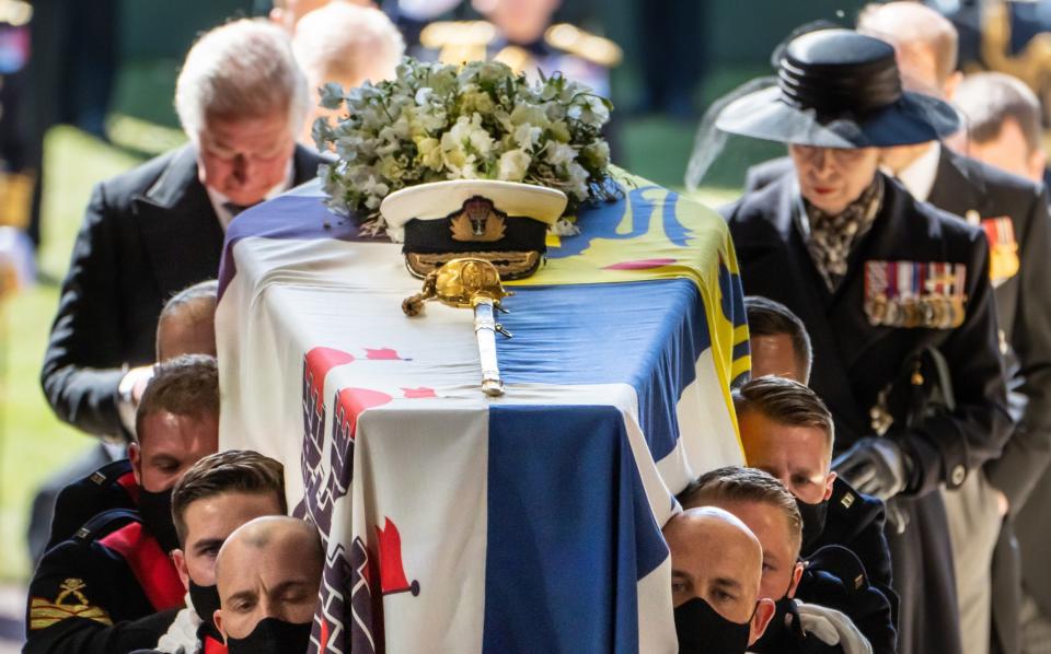 The Duke of Edinburgh’s funeral took place on April 17 2021, the night before the alcohol-fuelled parties took place in Downing Street - Danny Lawson - WPA Pool/Getty Images