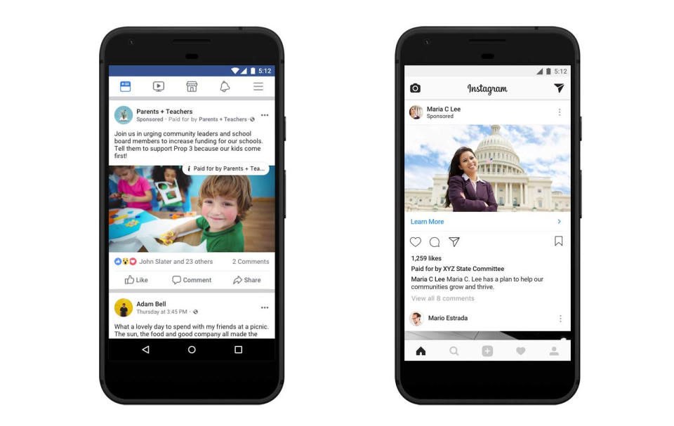 Facebook is acting on its promise to show who paid for political ads. Starting