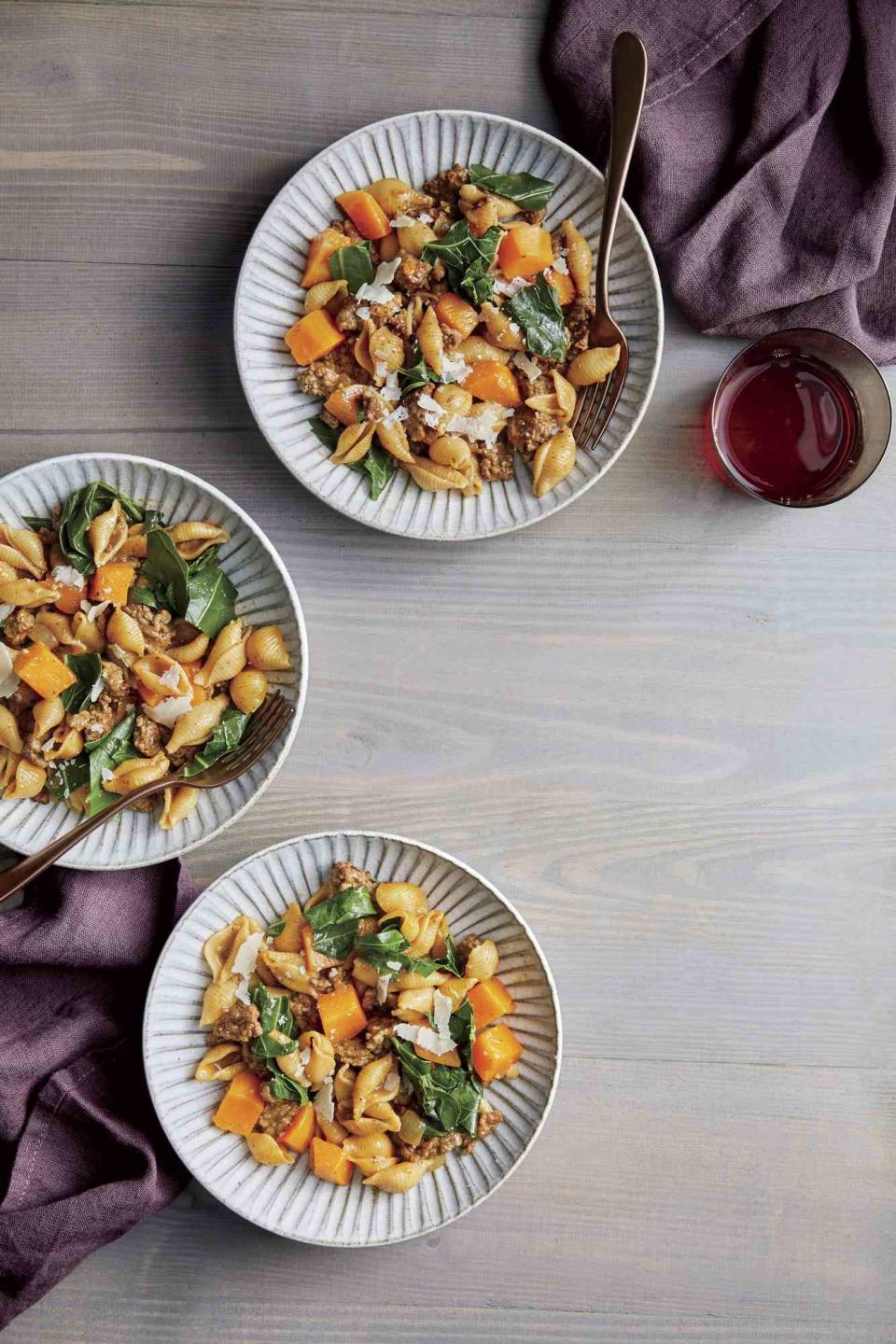 Beefy Butternut Squash Pasta