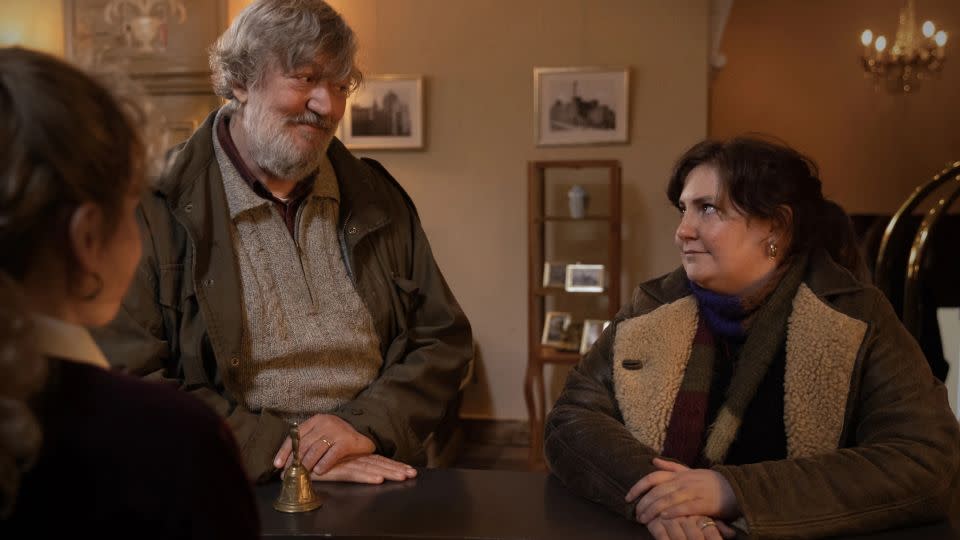 Stephen Fry and Lena Dunham in “Treasure.” - Seven Elephants