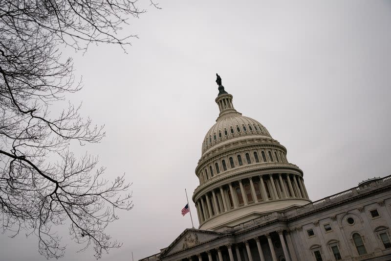 The U.S. Capitol Building is pictured on the fifth day of the impeachment trial of former U.S. President Donald Trump