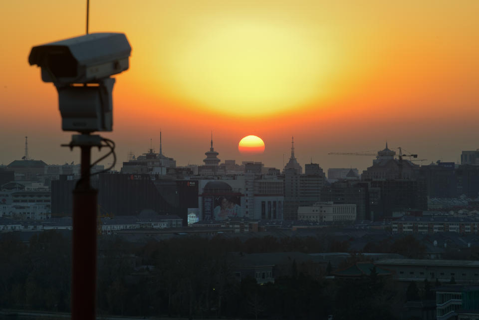 Una cámara de seguridad en Beijing, China. (Getty Images)