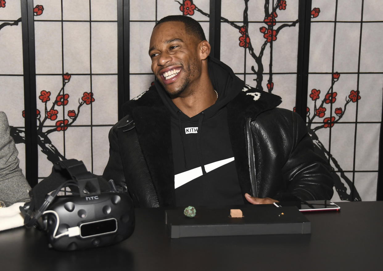 Victor Cruz is officially retiring from the NFL and beginning a new chapter as an ESPN analyst. (AP)