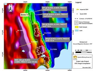 STG Discovery Zone Compilation Map, Crater Lake Project, Quebec