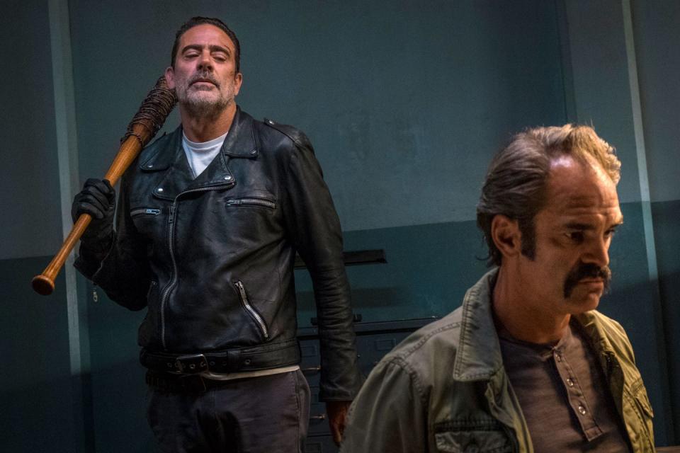 negan and simon, the walking dead, season 8, jeffrey dean morgan, steven ogg