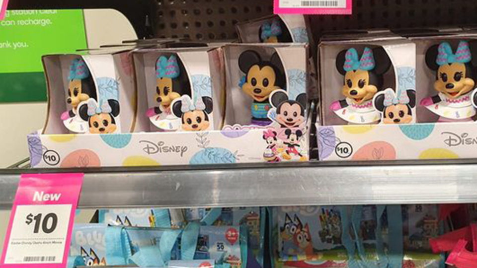 The brand new Easter Disney Micke and Minnie Mouse Ooshies are already causing a stir among Woolworths shoppers. Photo: Facebook