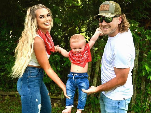 KT Smith Instagram KT Smith and Morgan Wallen with their son Indigo Wilder on his 1st birthday in July 2021