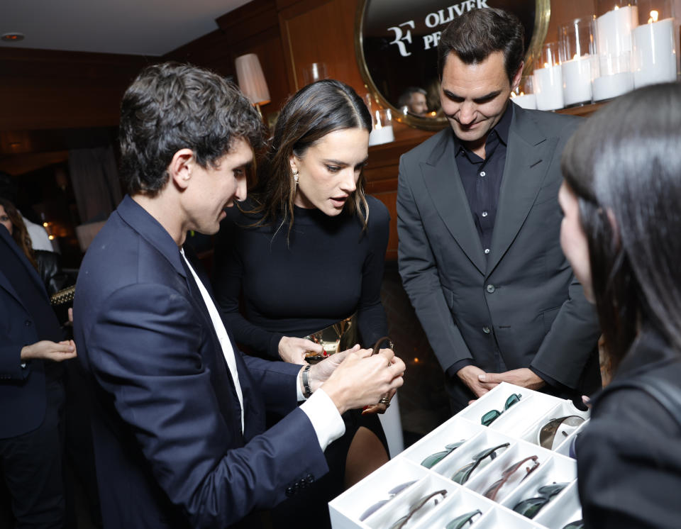 Rocco Basilico - Alessandra Ambrosio - Roger Federer - Oliver Peoples Launch Dinner