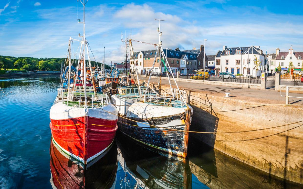 Harbour of Stornoway on the remote Isle of Lewis