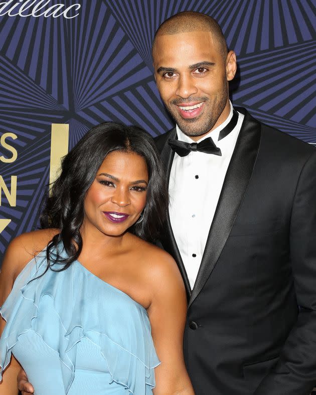 Nia Long and Ime Udoka at the Beverly Hilton Hotel on Feb. 17, 2017, in Beverly Hills, California.