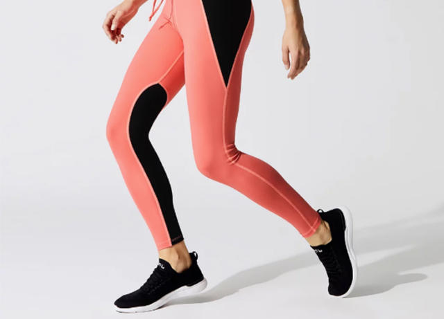 Carbon38 ribbed high waisted legging