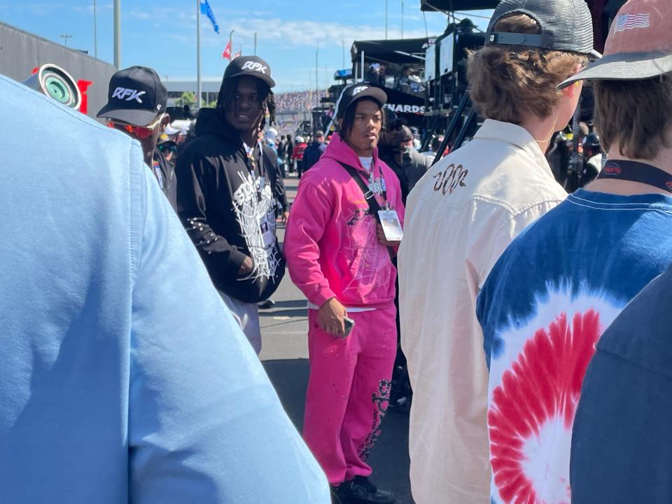 Alabama football's Malachi Moore is spotted at Talladega Superspeedway for the NASCAR Cup Series 500 on Sunday, April 21, 2024 in Talladega, Alabama. (Maxwell Donaldson, The Gadsden Times)