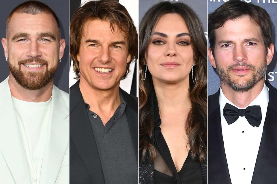 <p>JC Olivera/Getty; Bryan Bedder/Getty; Axelle/Bauer-Griffin/FilmMagic; Steve Granitz/FilmMagic</p> From Left: Travis Kelce; Tom Cruise; Mila Kunis; and Ashton Kutcher