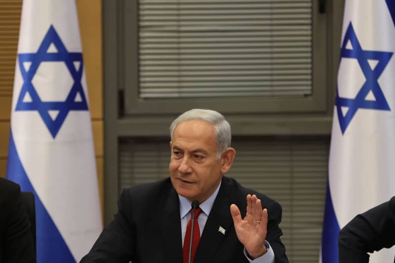 Le Premier ministre israélien Benjamin Netanyahu fait une déclaration à la Knesset.  Ilia Efimovitch/dpa