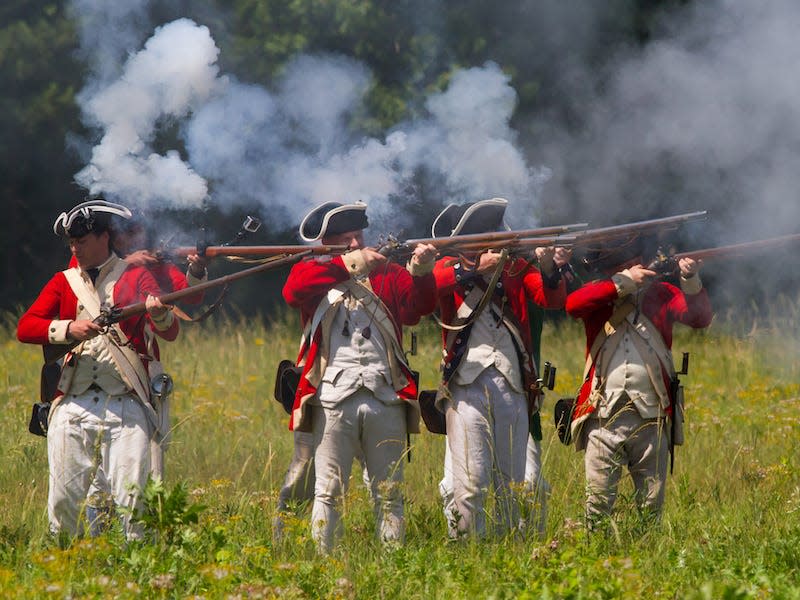 Revolutionary War reenactment.