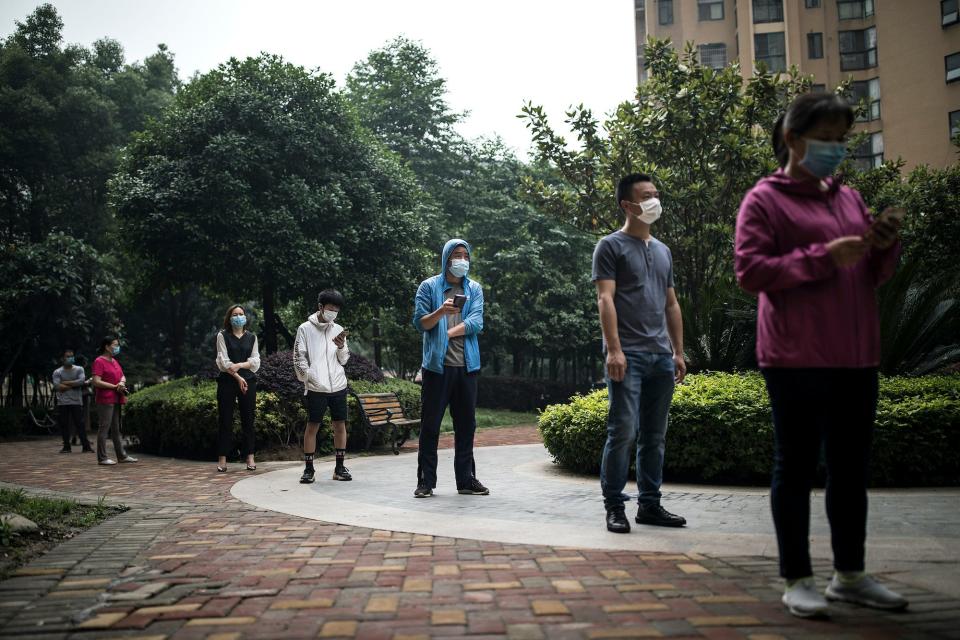 Wuhan covid testing masks