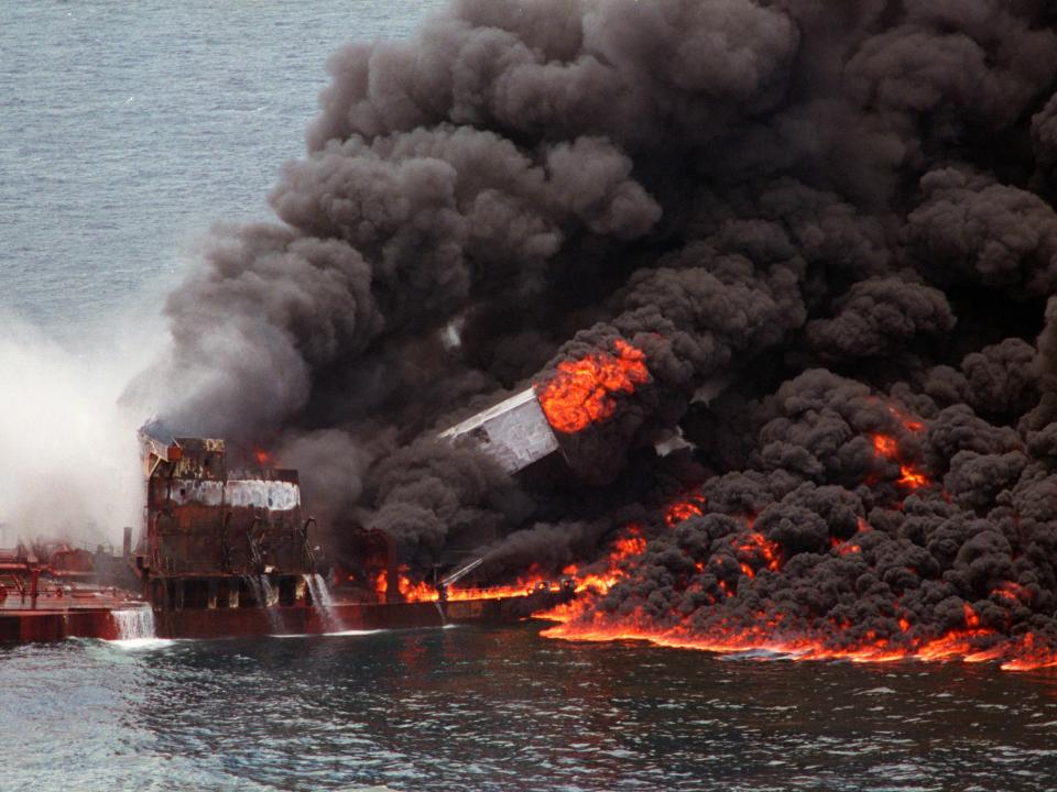 Tanker spill in the Gulf of Mexico in 1990.