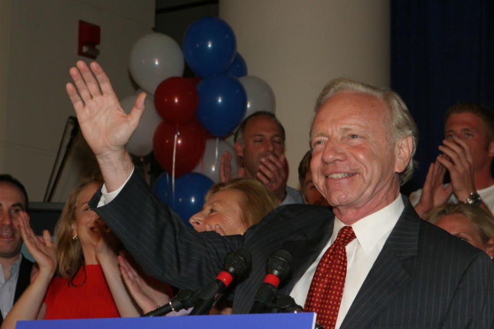 Joe Lieberman at a campaign event