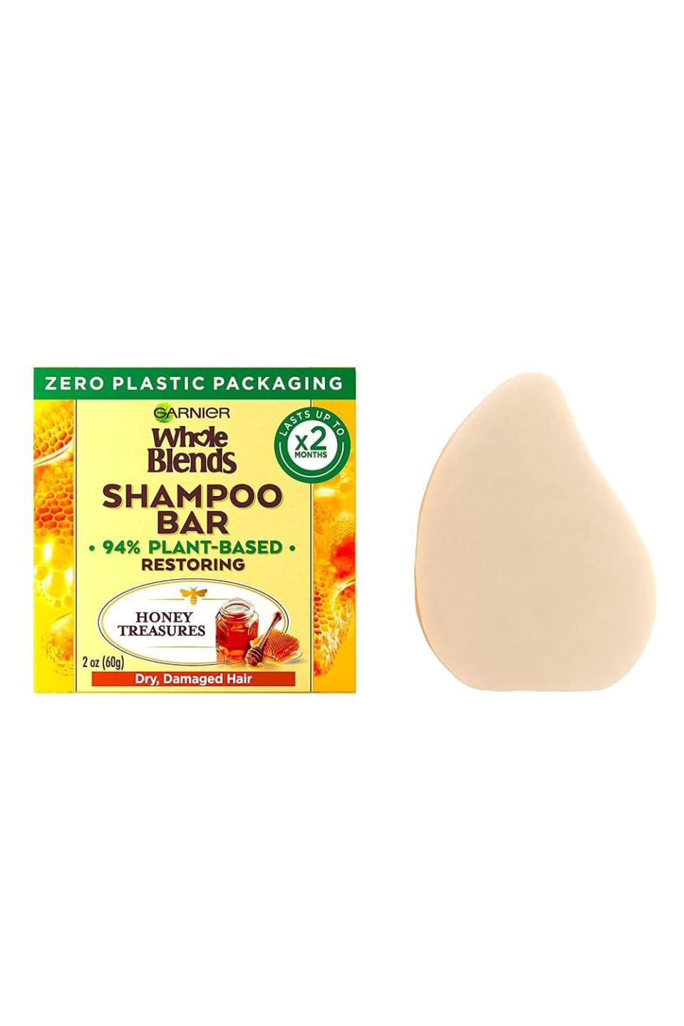 5) Garnier Whole Blends Honey Treasures Shampoo Bar