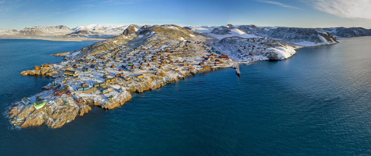 The colorful Inuit village of Ittoqqortoormiit, Scoresbysund, Greenland